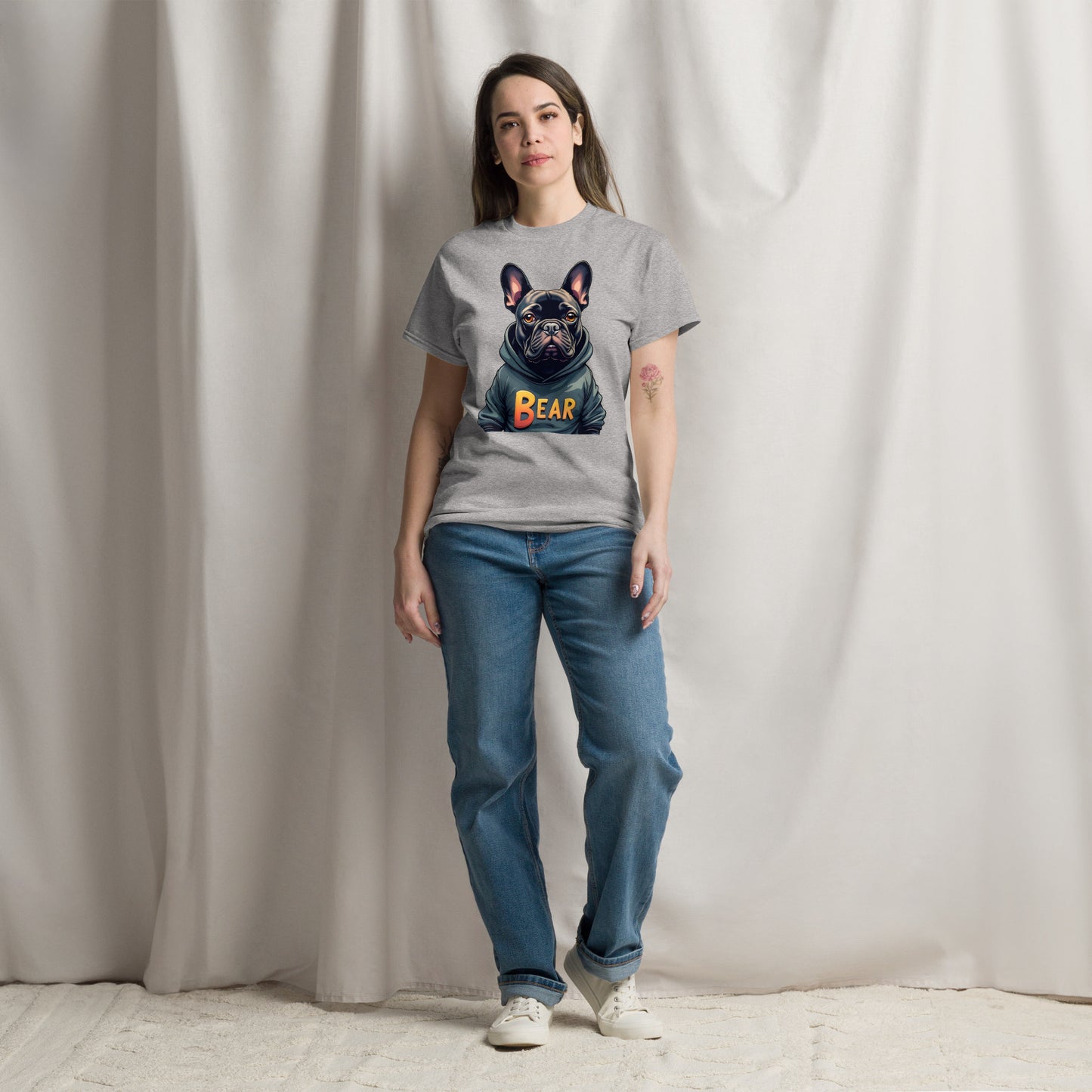 Woman's French bulldog bear classic tee