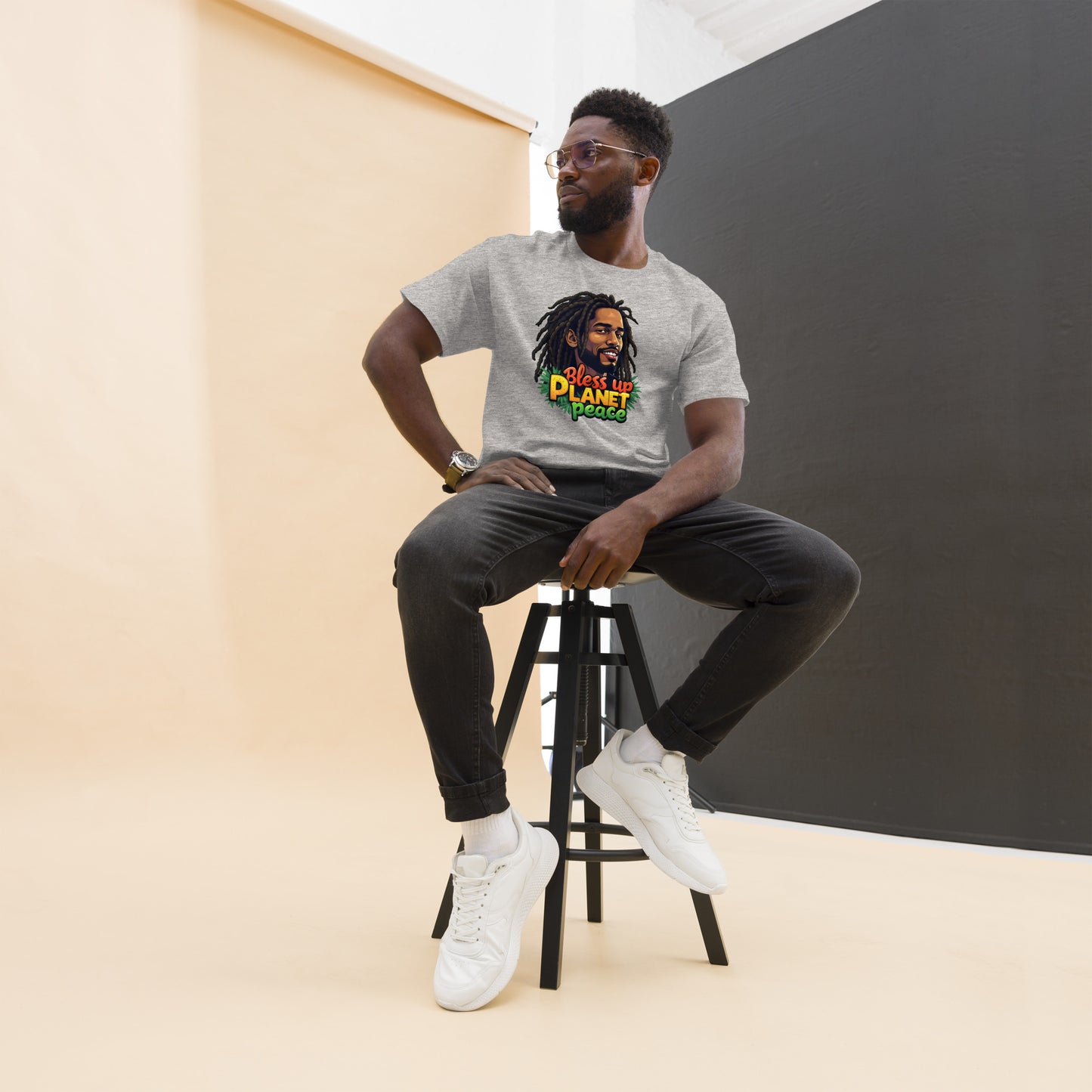 Unisex bless up Planet piece 2 classic tee