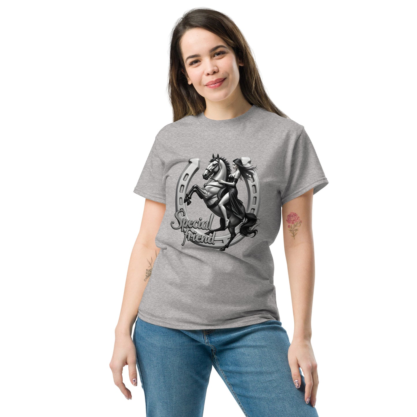 Women's horse Shoe special friend classic tee