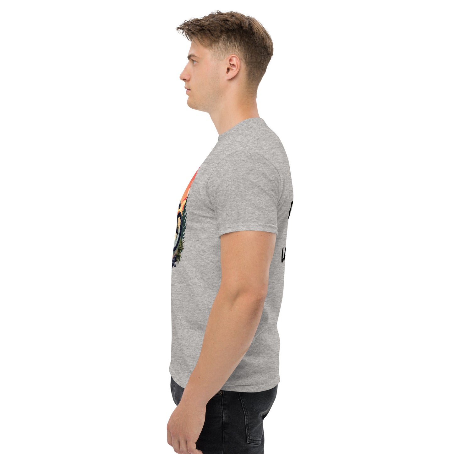Unisex Print Wolf Rider Rear print text classic tee
