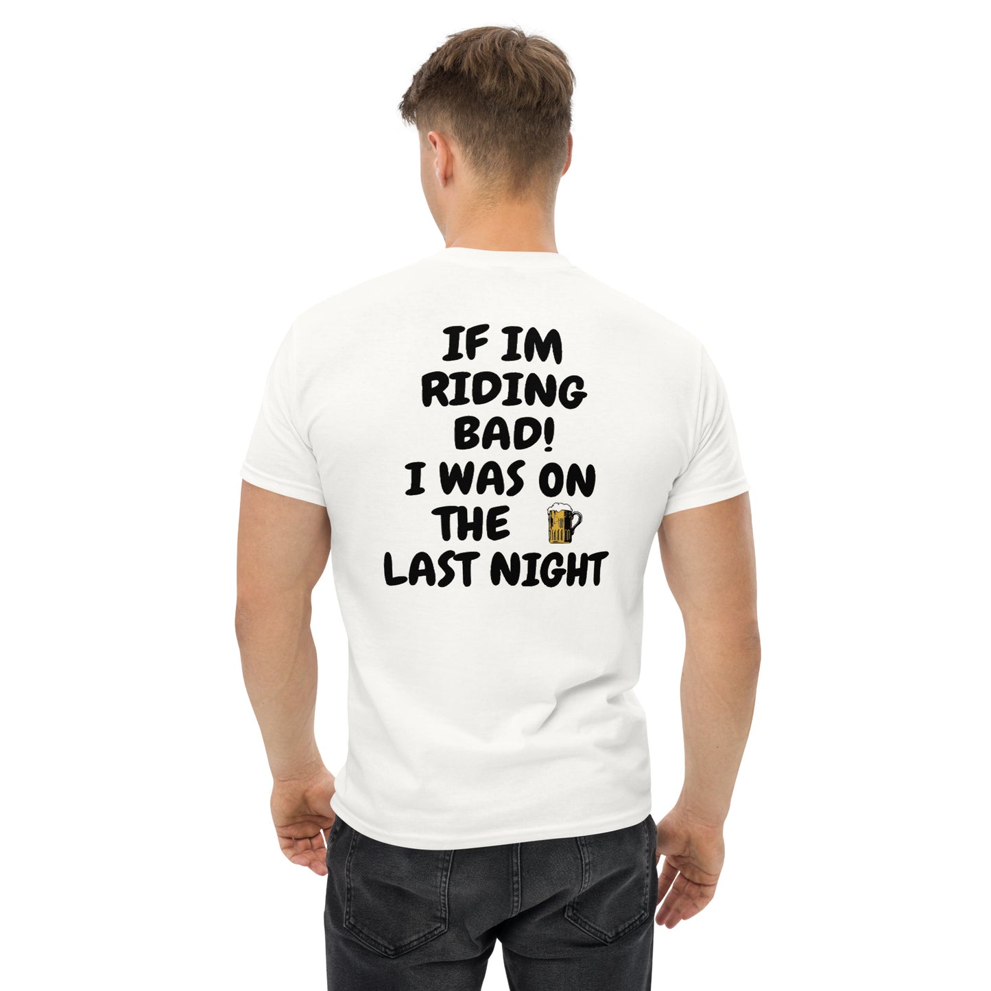 Unisex Print Wolf Rider Rear print text classic tee