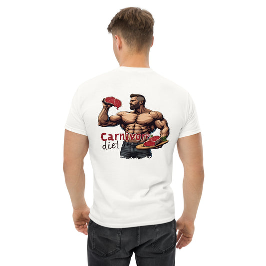 Men's double print carnivore diet classic tee