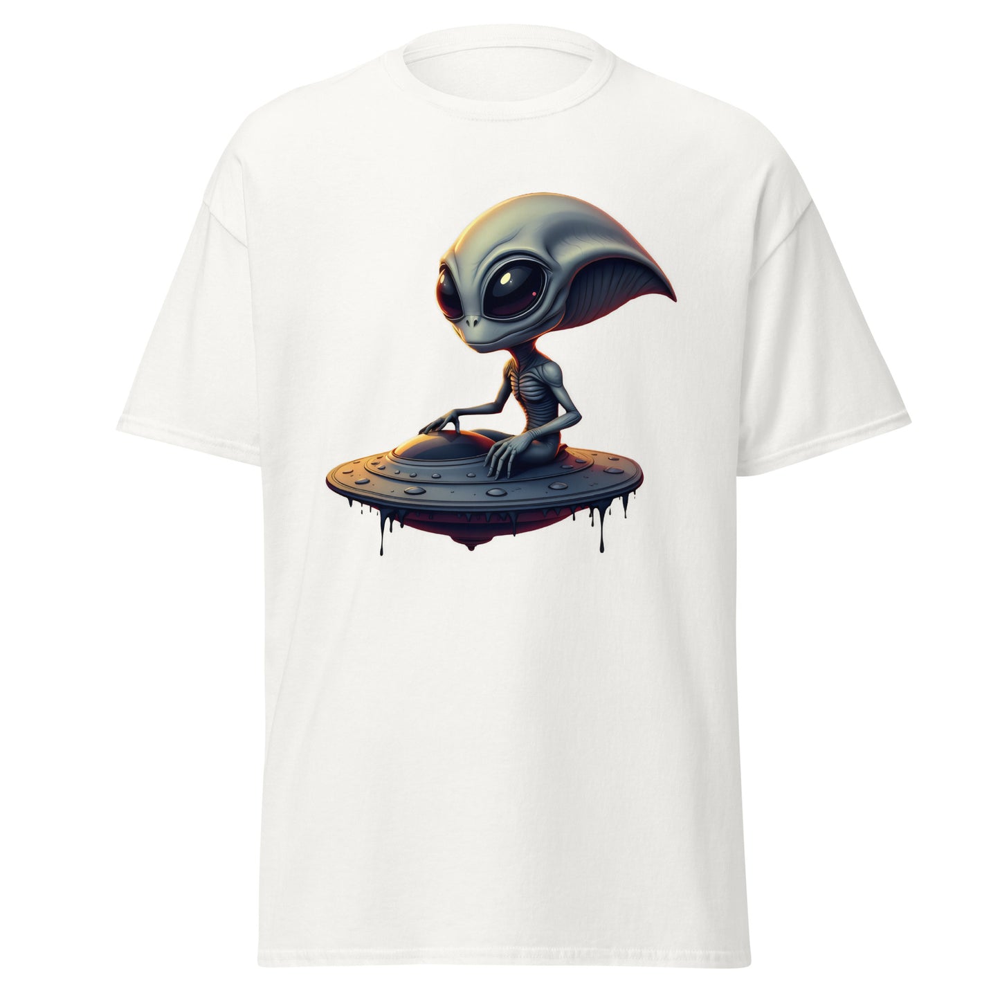 Unisex UFO alien armed eyes classic tee