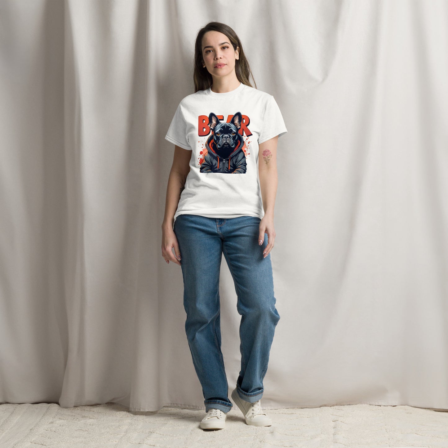 Unisex Bear Dog French bulldog classic tee