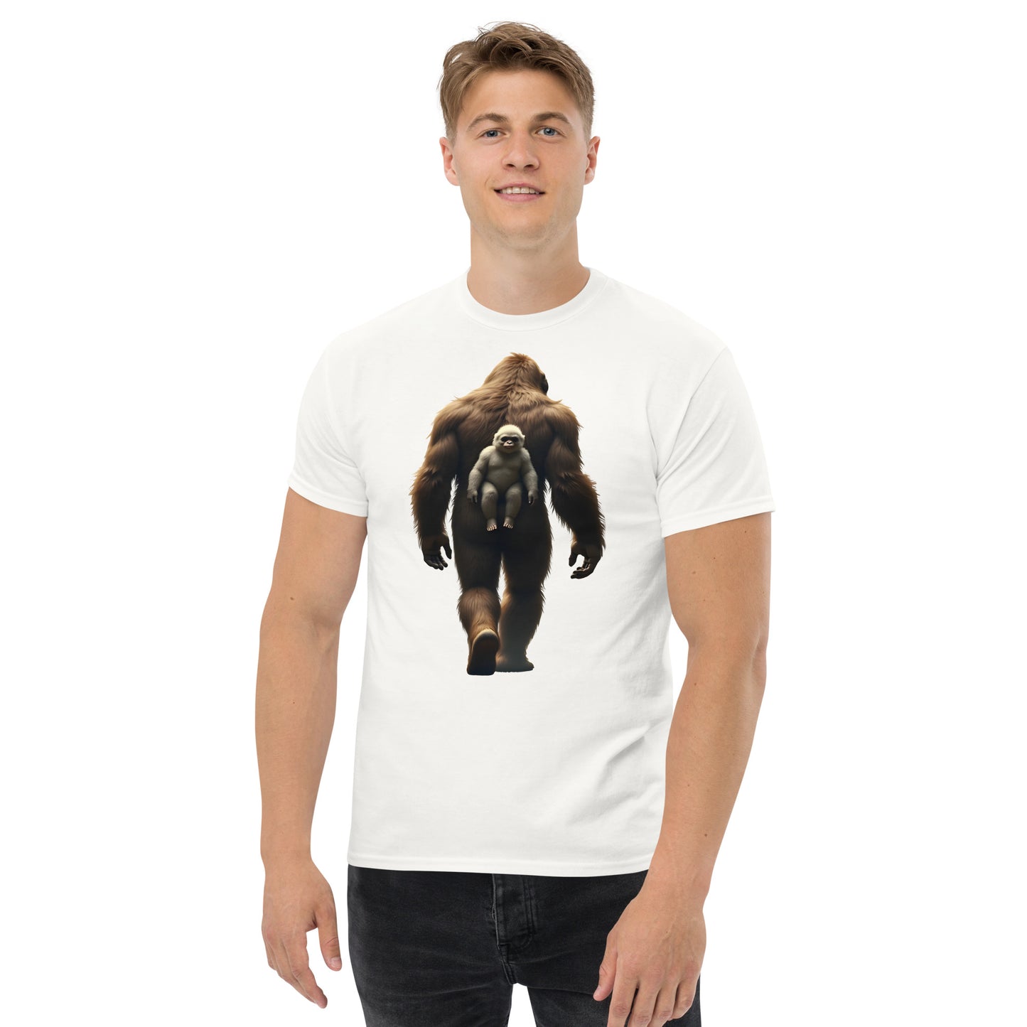Unisex Baby Bigfoot backpack classic tee
