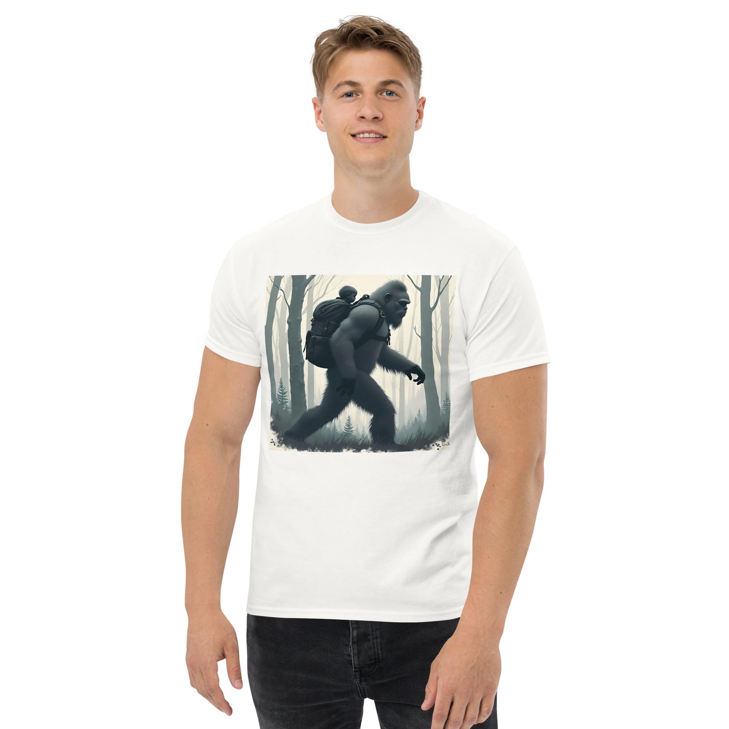 Unisex Bigfoot Sasquatch and baby classic tee