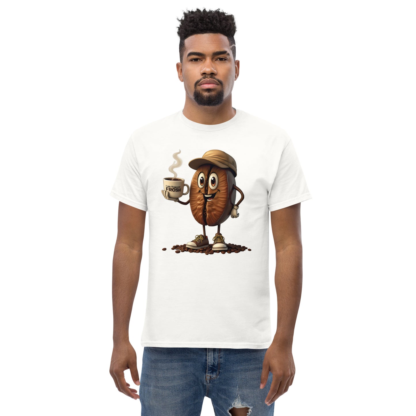 Unisex coffee Bean in a cup classic tee