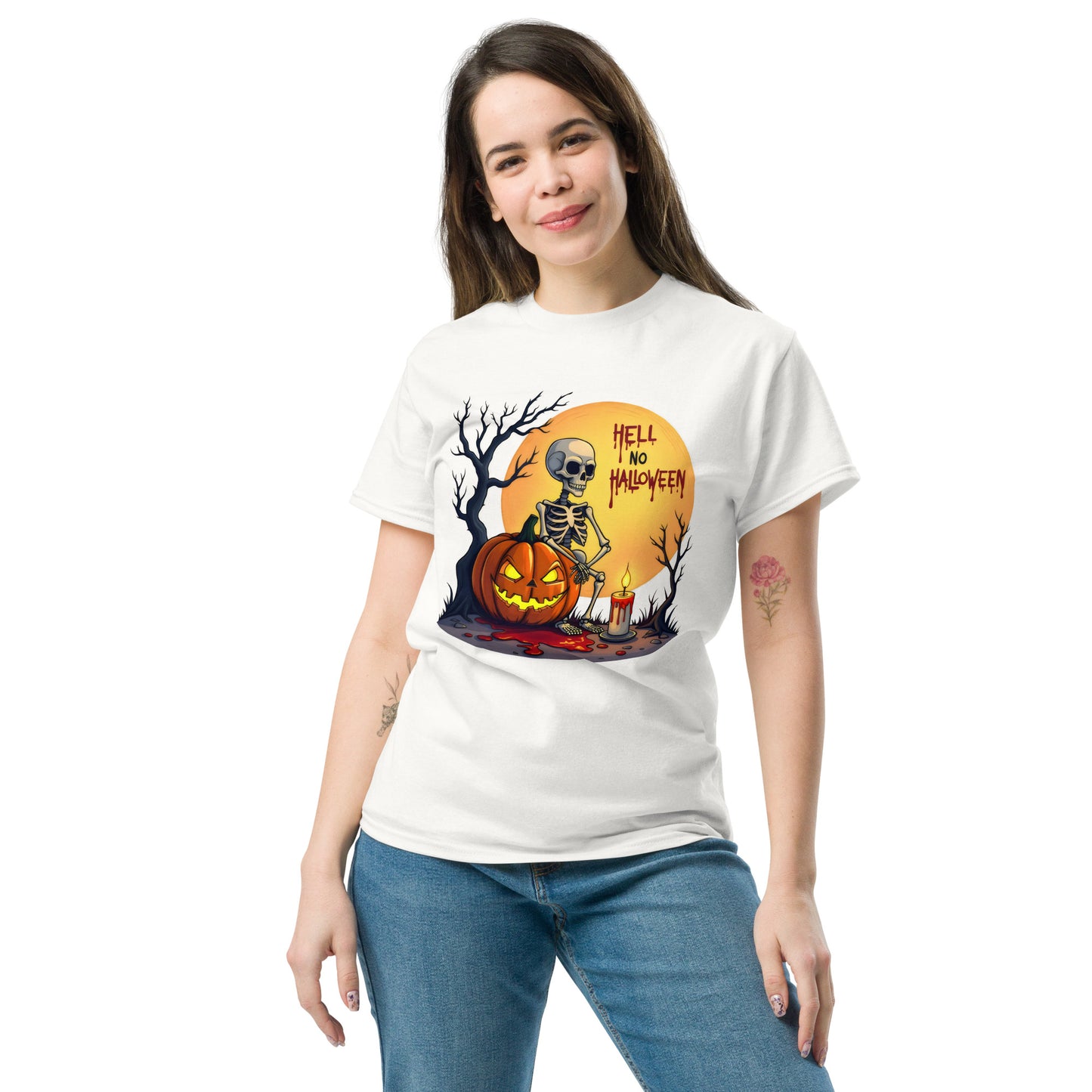Unisex Hell no Halloween classic tee