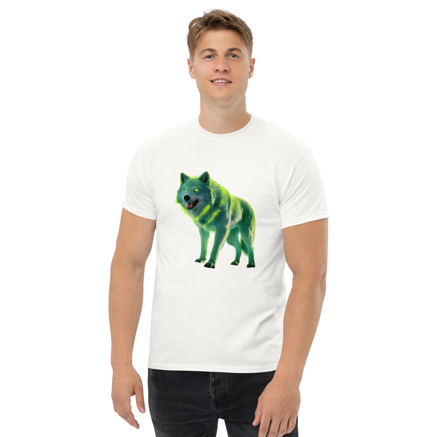 Unisex glowing eyed Wolf classic tee