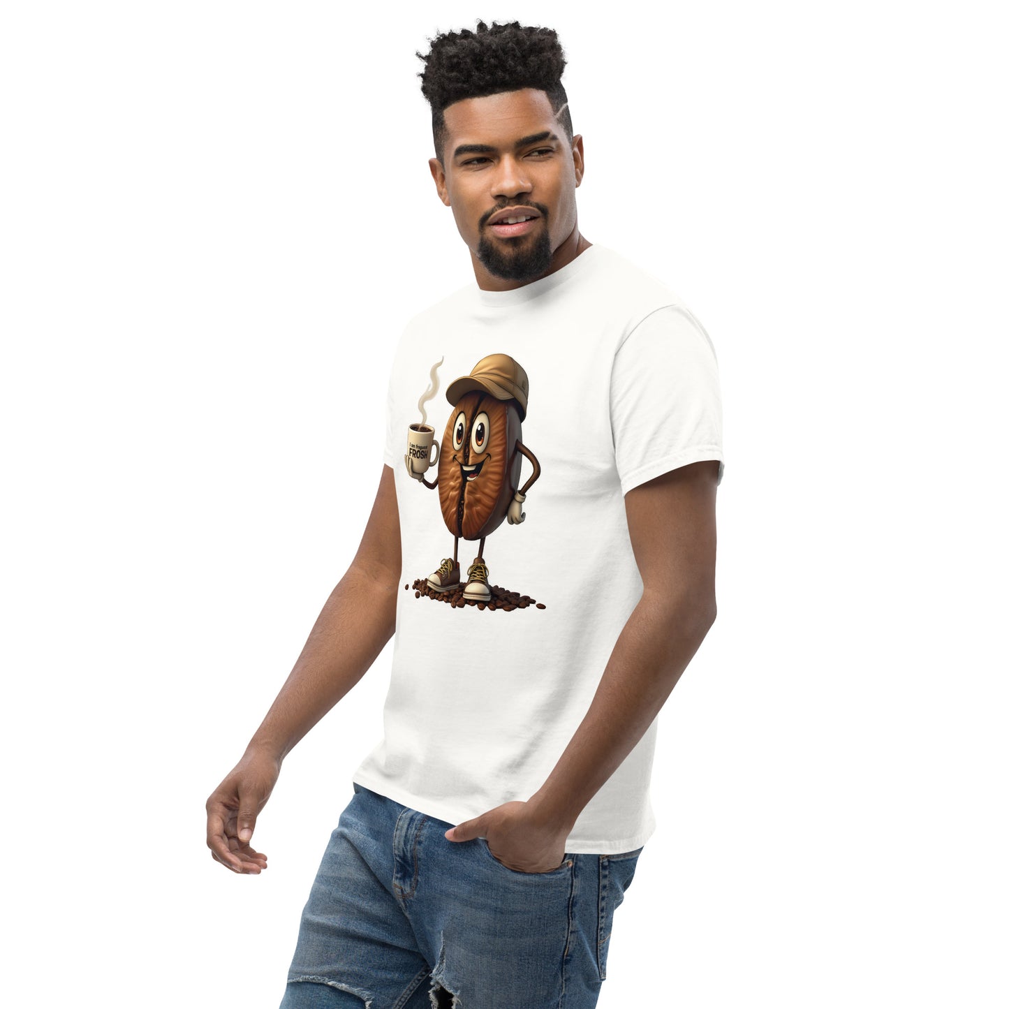 Unisex coffee Bean in a cup classic tee