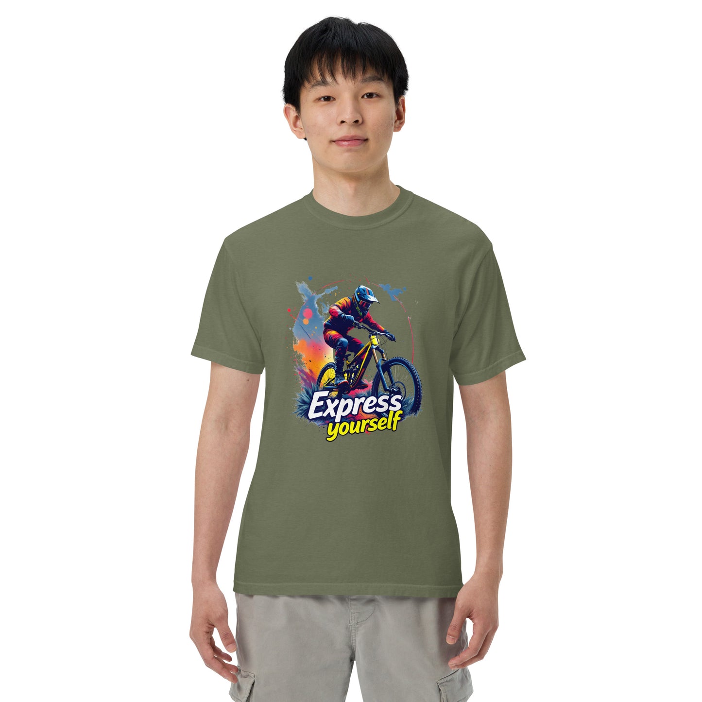 Unisex MTB express yourself garment-dyed heavyweight t-shirt