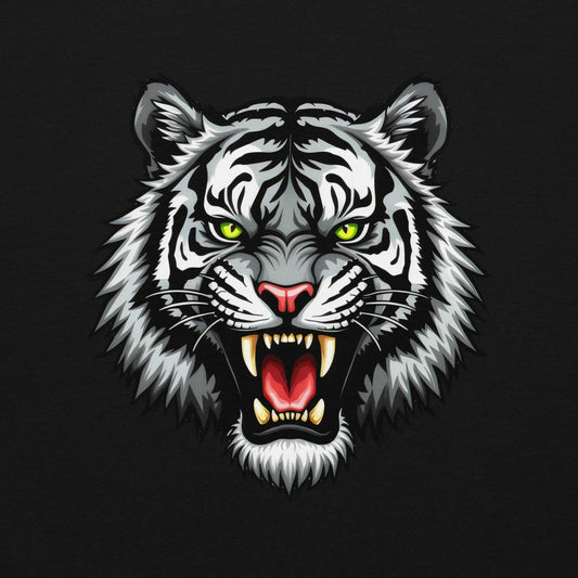 Unisex Black and white tiger crewneck classic Hoodie