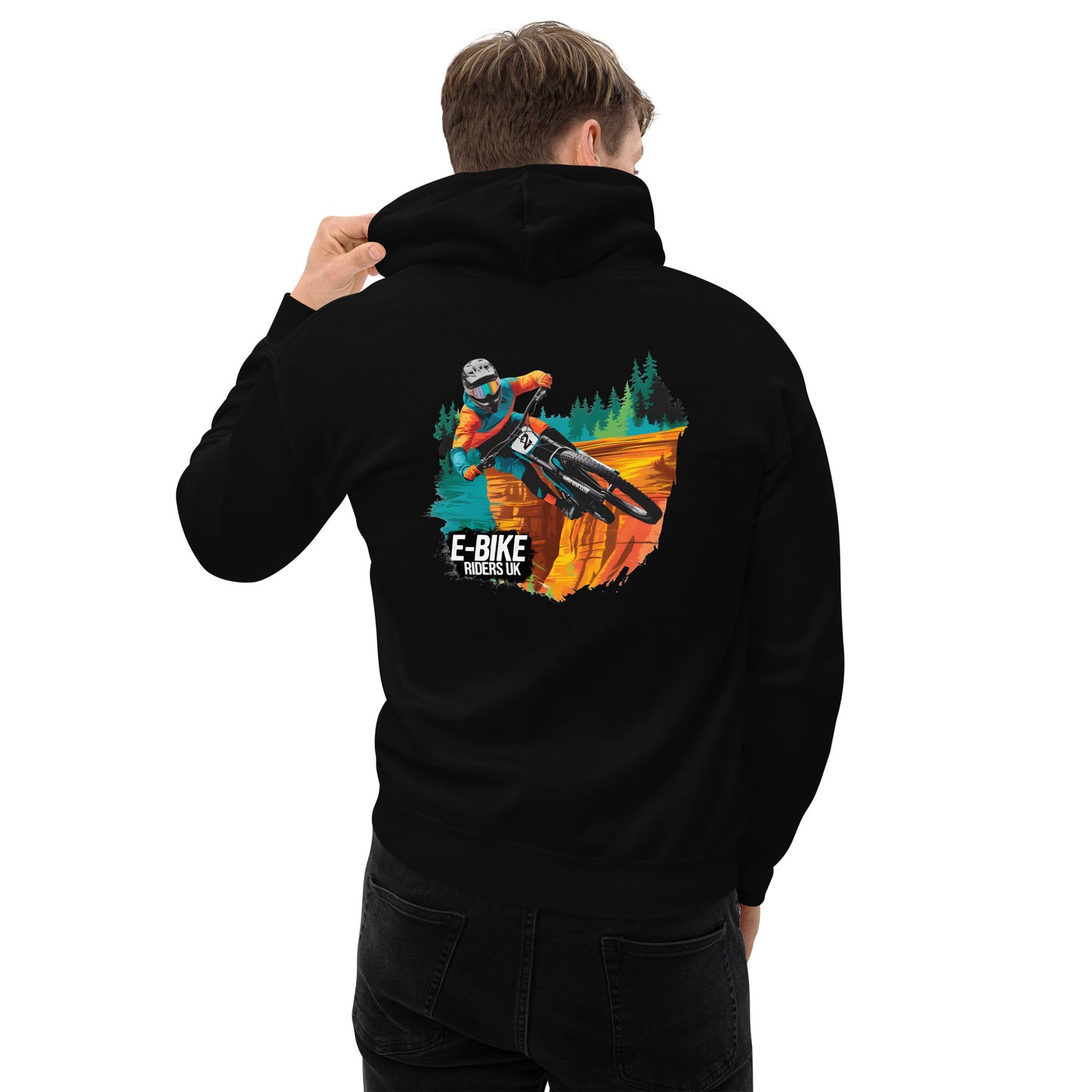 Unisex E-bike riders U K Hoodie