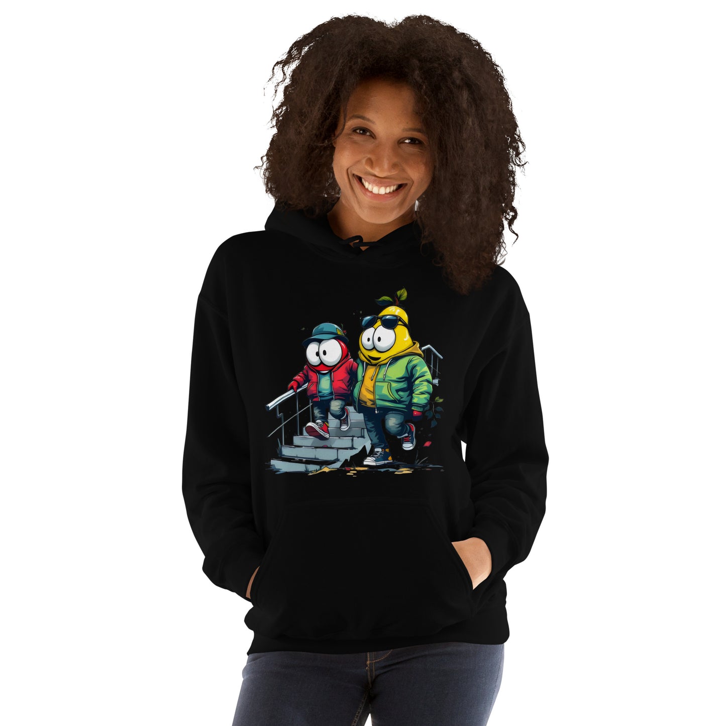Unisex Apples and pears twin print Hoodie