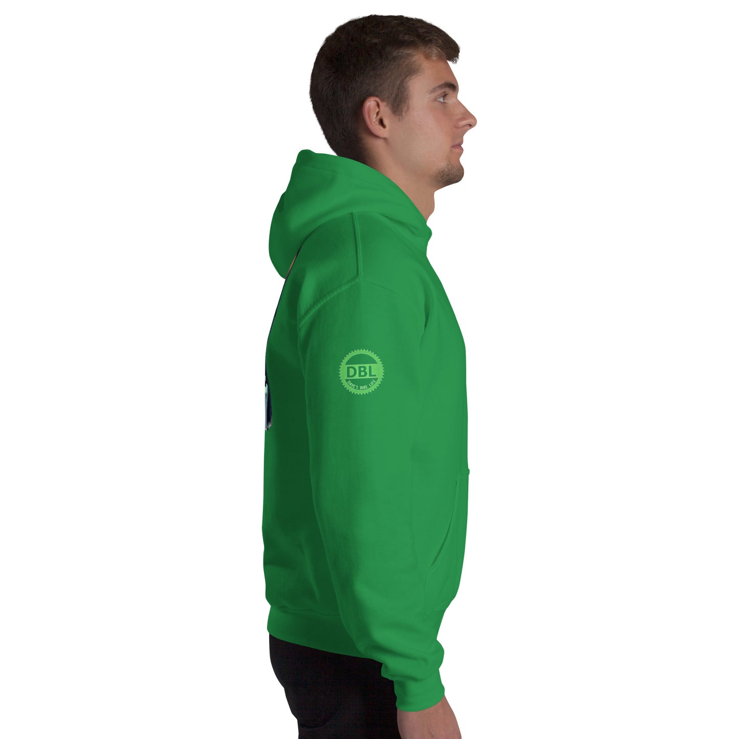 Unisex Zombie Green Illuminated cat classic Hoodie