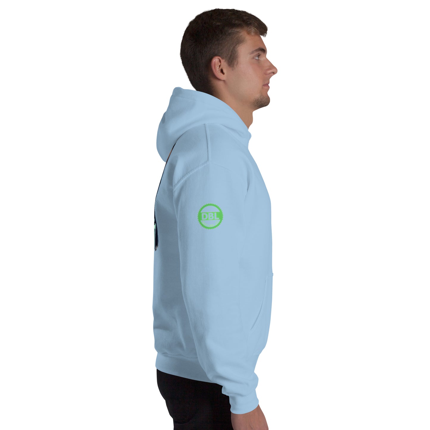 Unisex Zombie Green Illuminated cat classic Hoodie