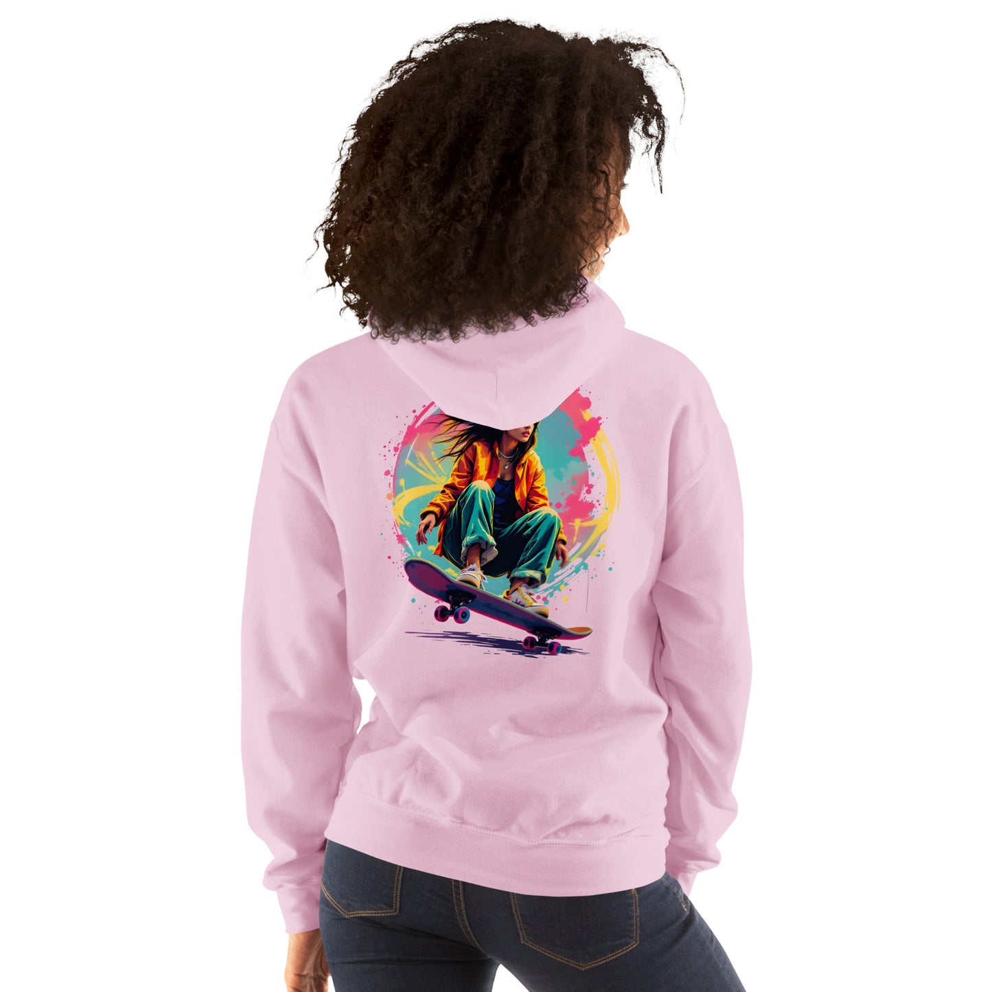 Unisex Skateboard street chick Hoodie