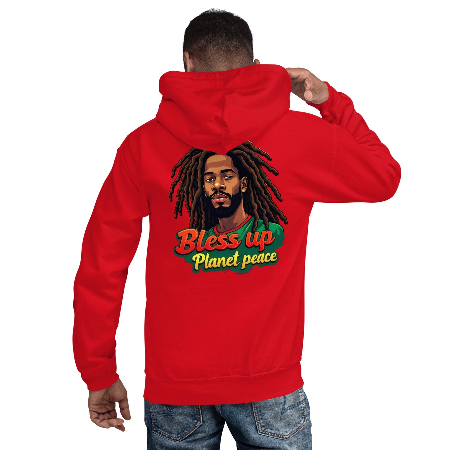 Unisex bless up Planet piece Hoodie