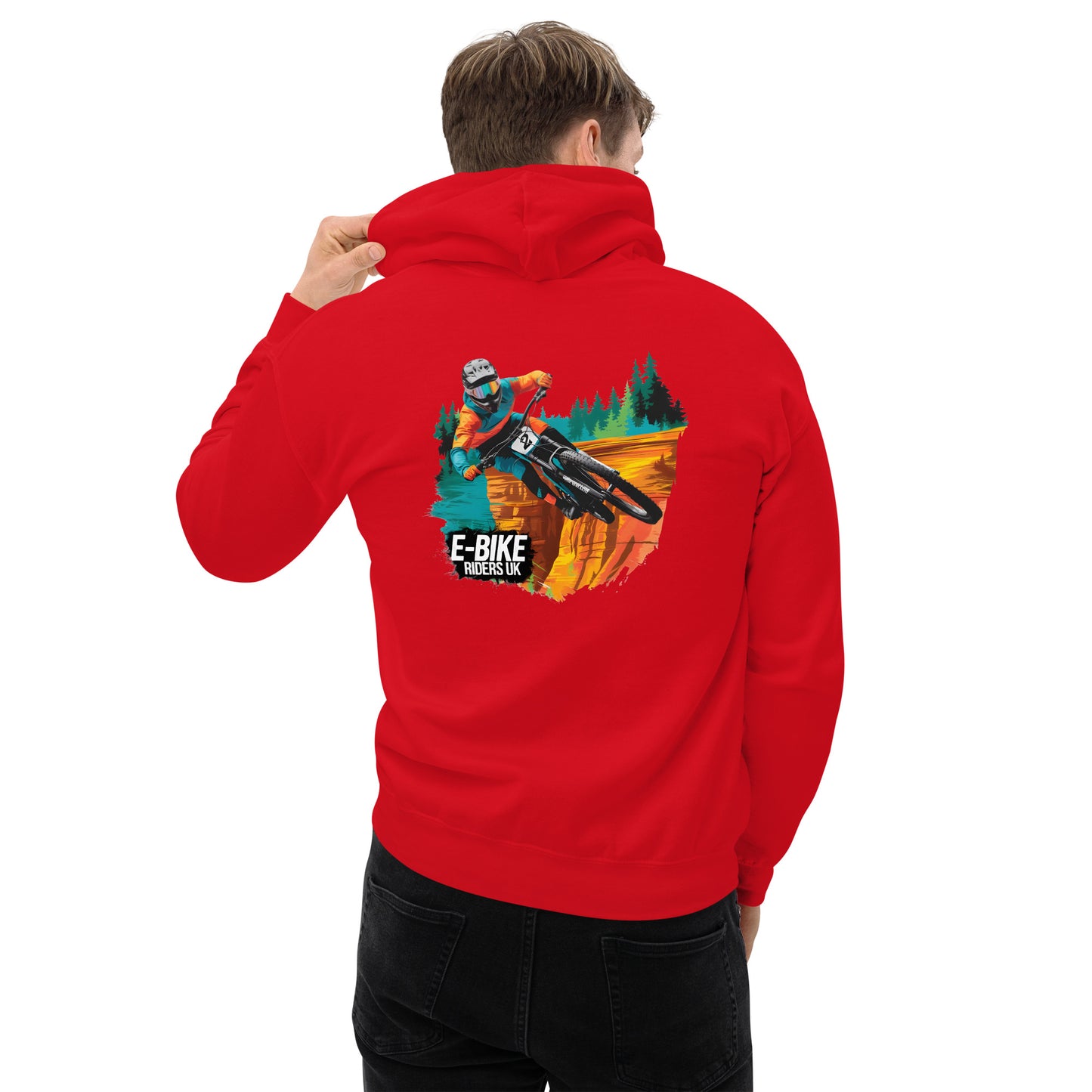 Unisex E-bike riders U K Hoodie