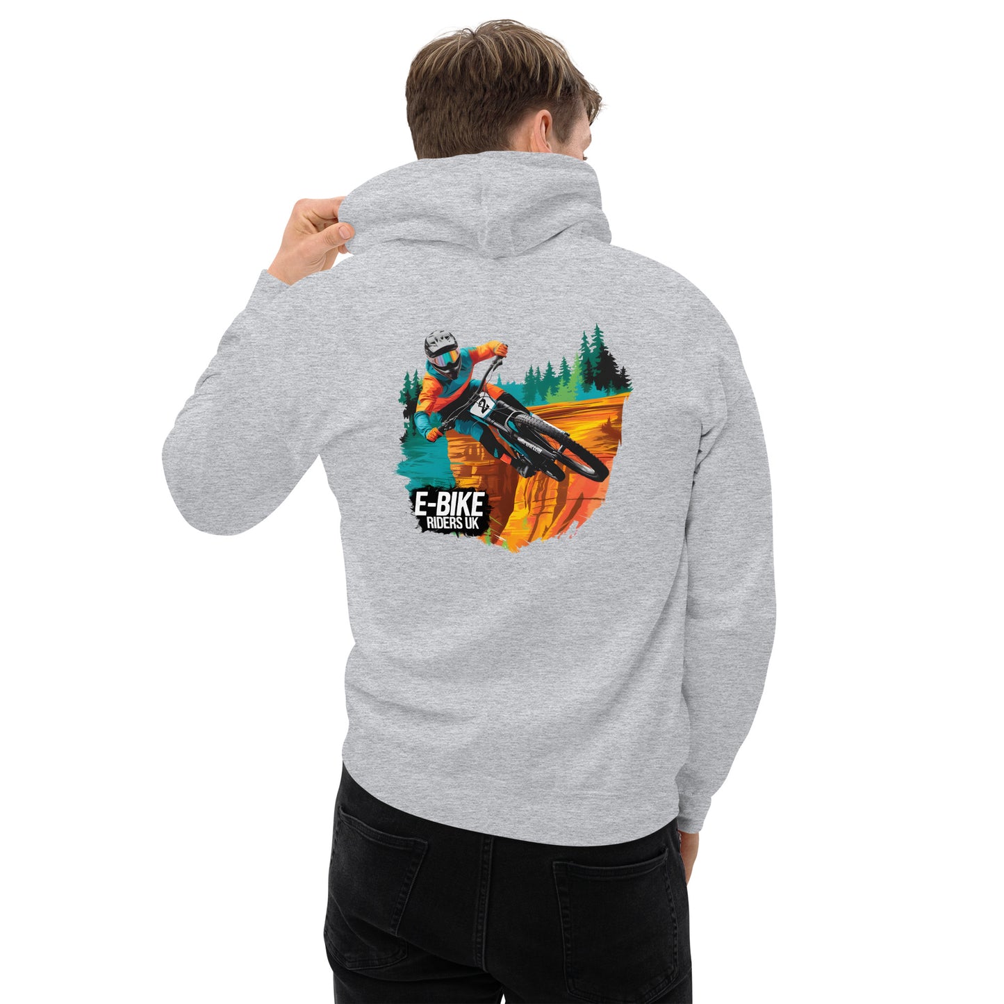 Unisex E-bike riders U K Hoodie