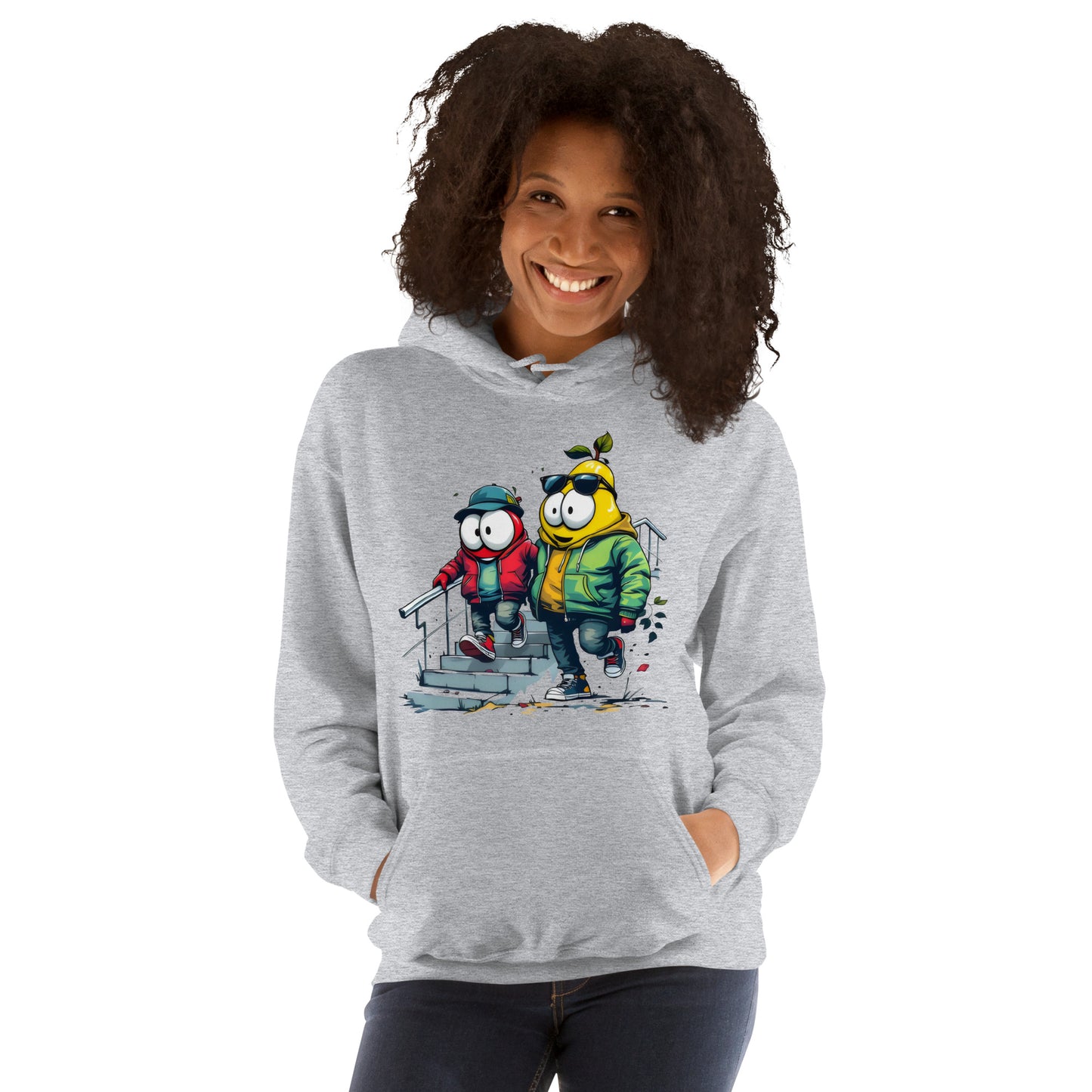 Unisex Apples and pears twin print Hoodie