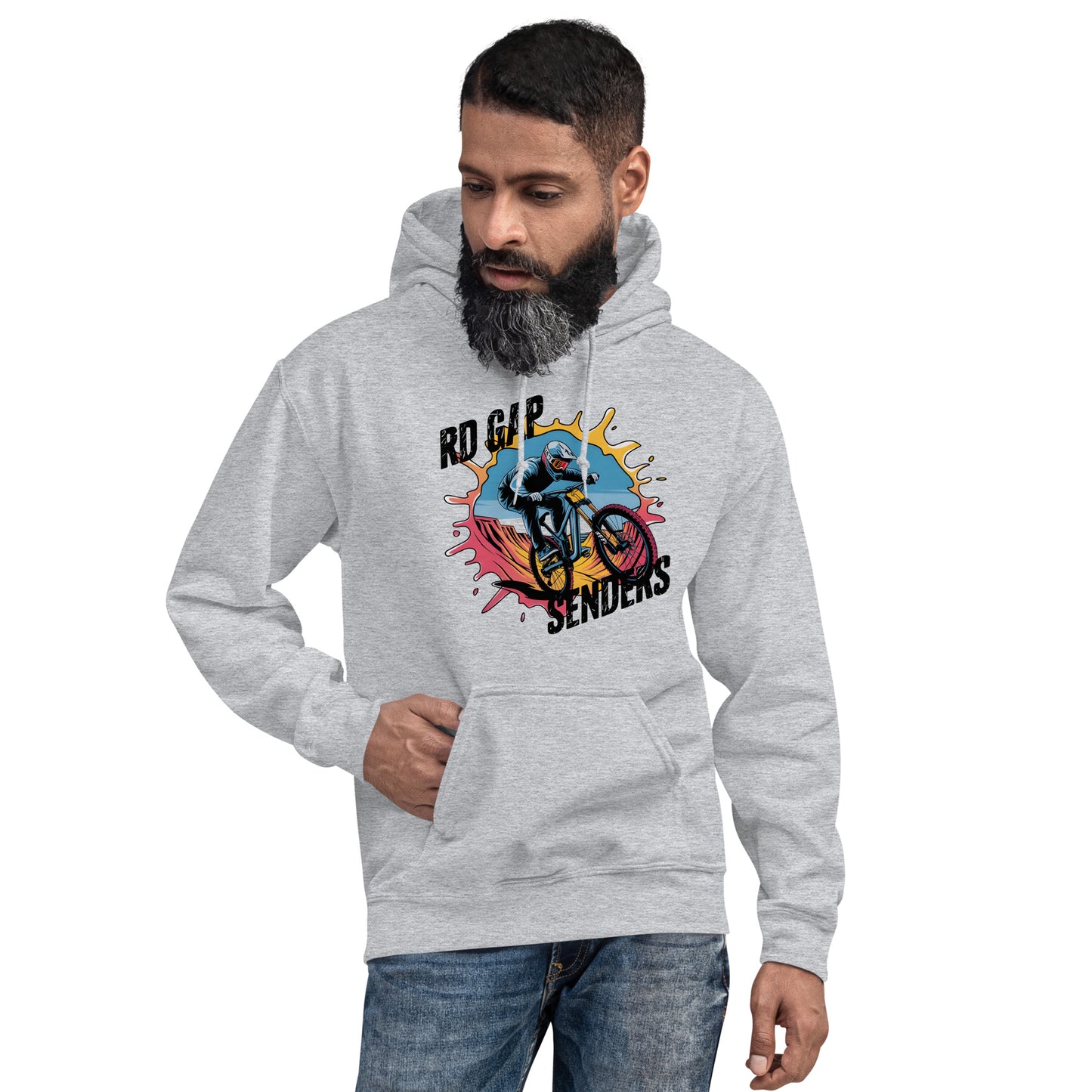 Unisex Twin print Skull rd gap sender Hoodie