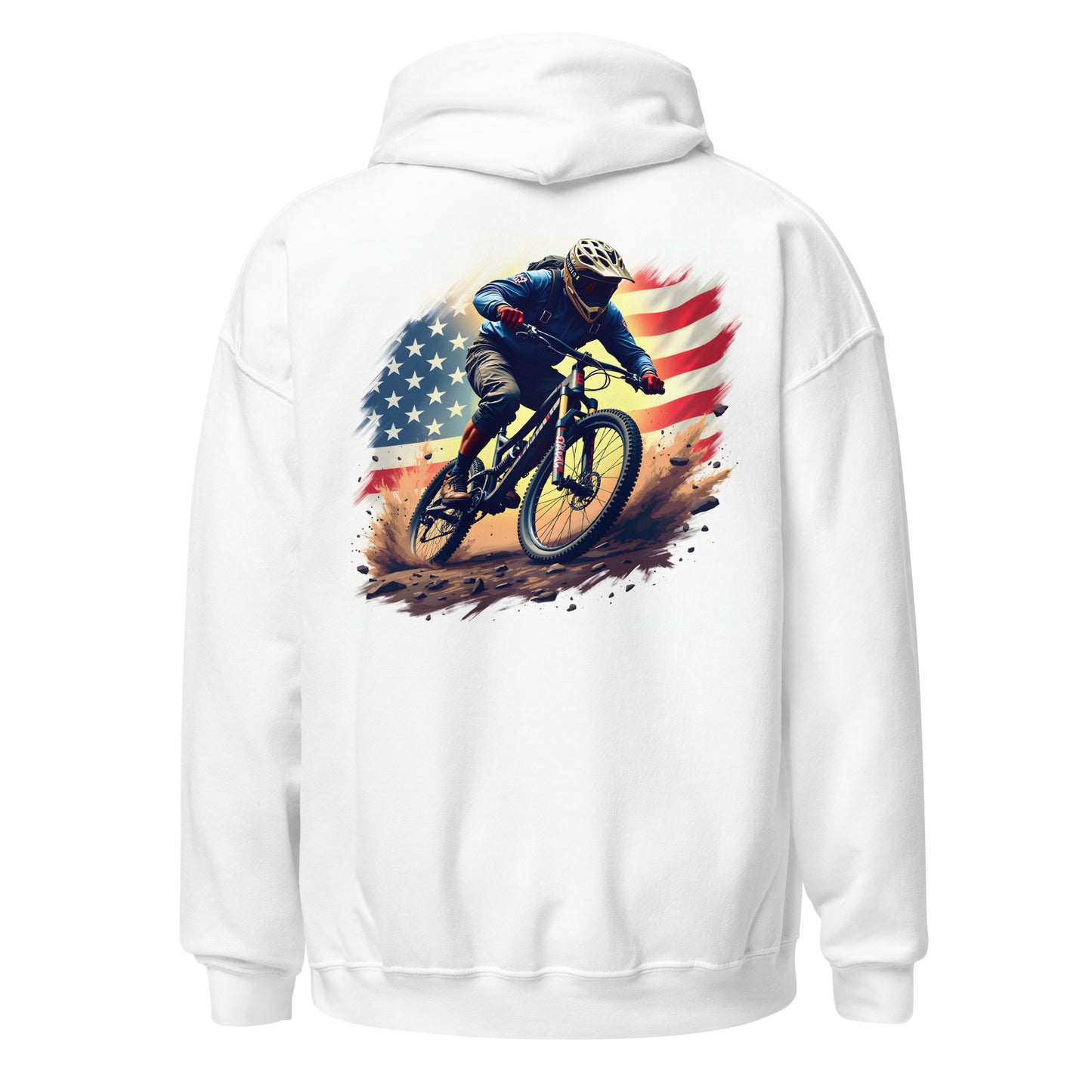 Unisex US Flag MTB rider classic Hoodie