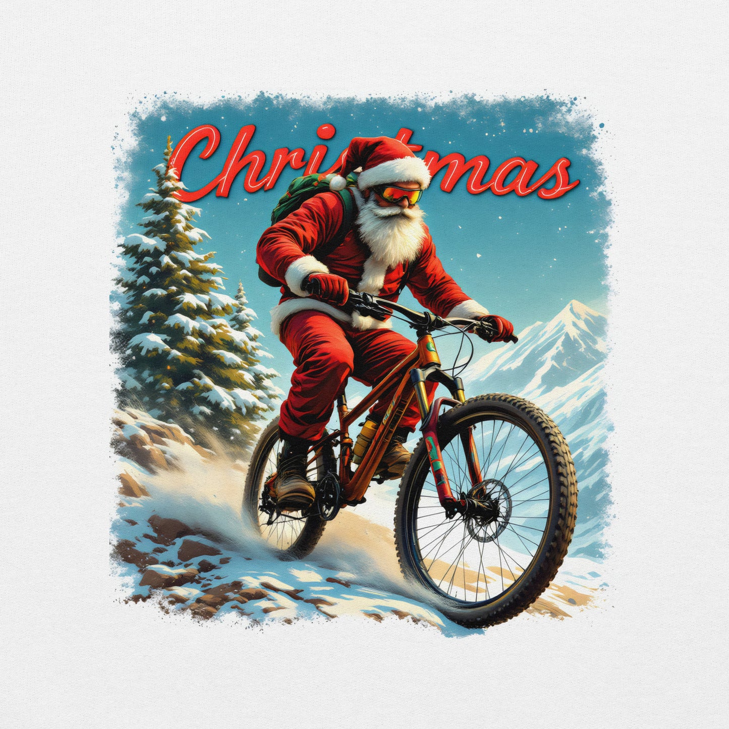 Unisex Simply white MTB Christmas Hoodie