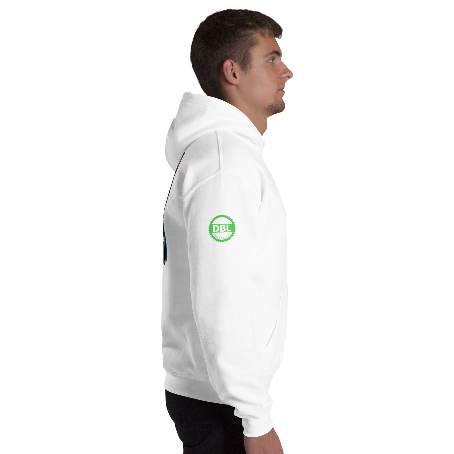 Unisex Zombie Green Illuminated cat classic Hoodie