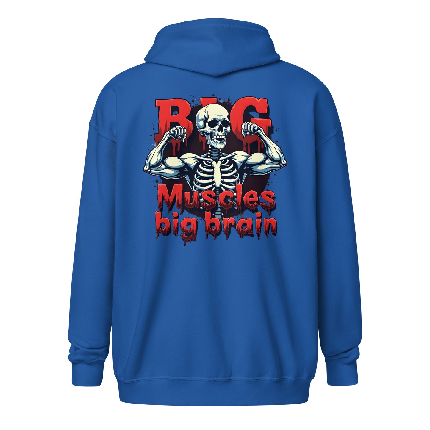 Unisex Skeleton muscle Big buns heavy blend zip hoodie