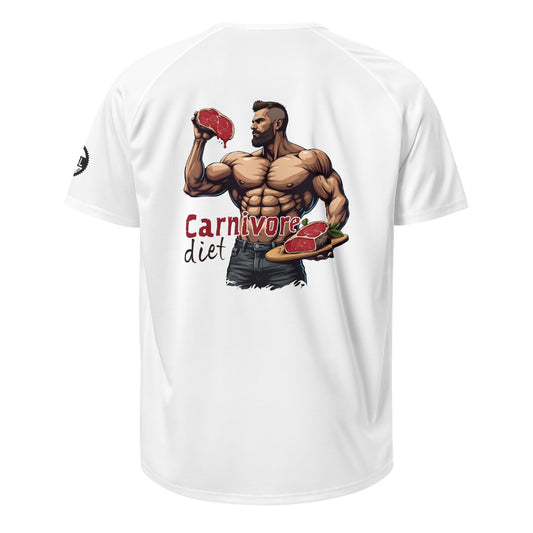 Men's double print carnivore diet classic tee sports jersey