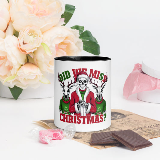 Did I miss Christmas skeletons Mug with Color Inside