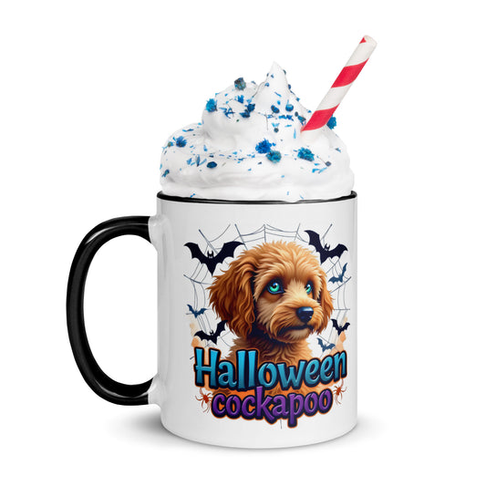 Halloween cockapoo blue eyed series 2 Mug with Color Inside