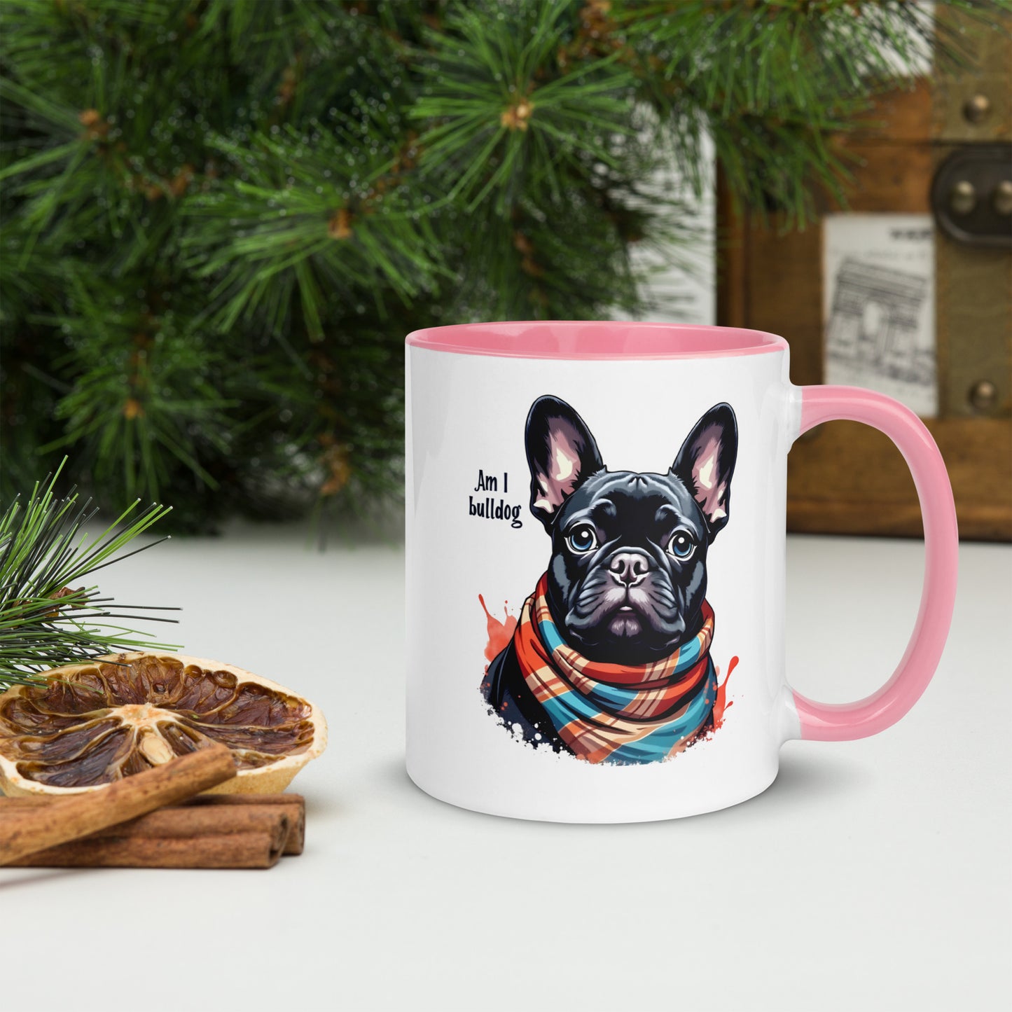 French bulldog Mug with Color Inside