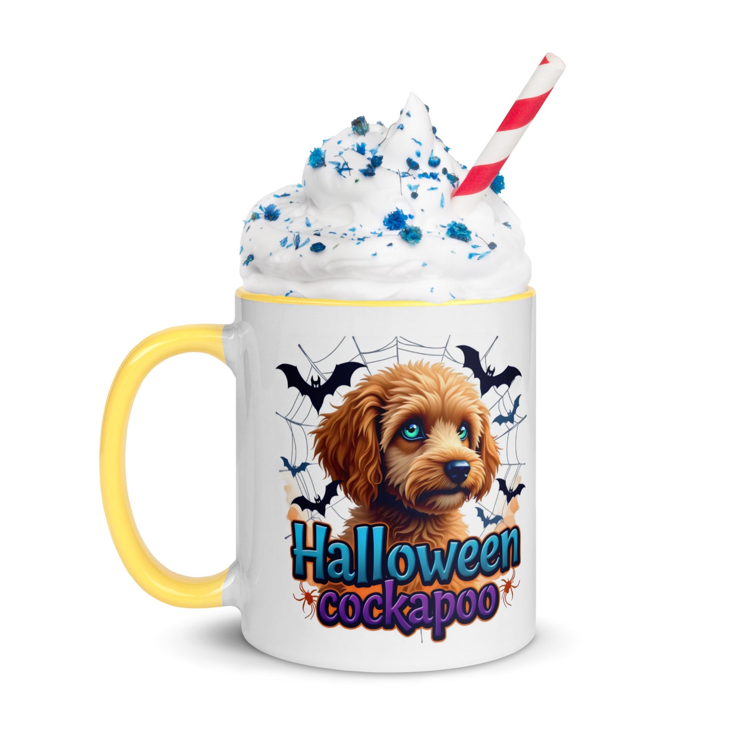 Halloween cockapoo blue eyed series 2 Mug with Color Inside