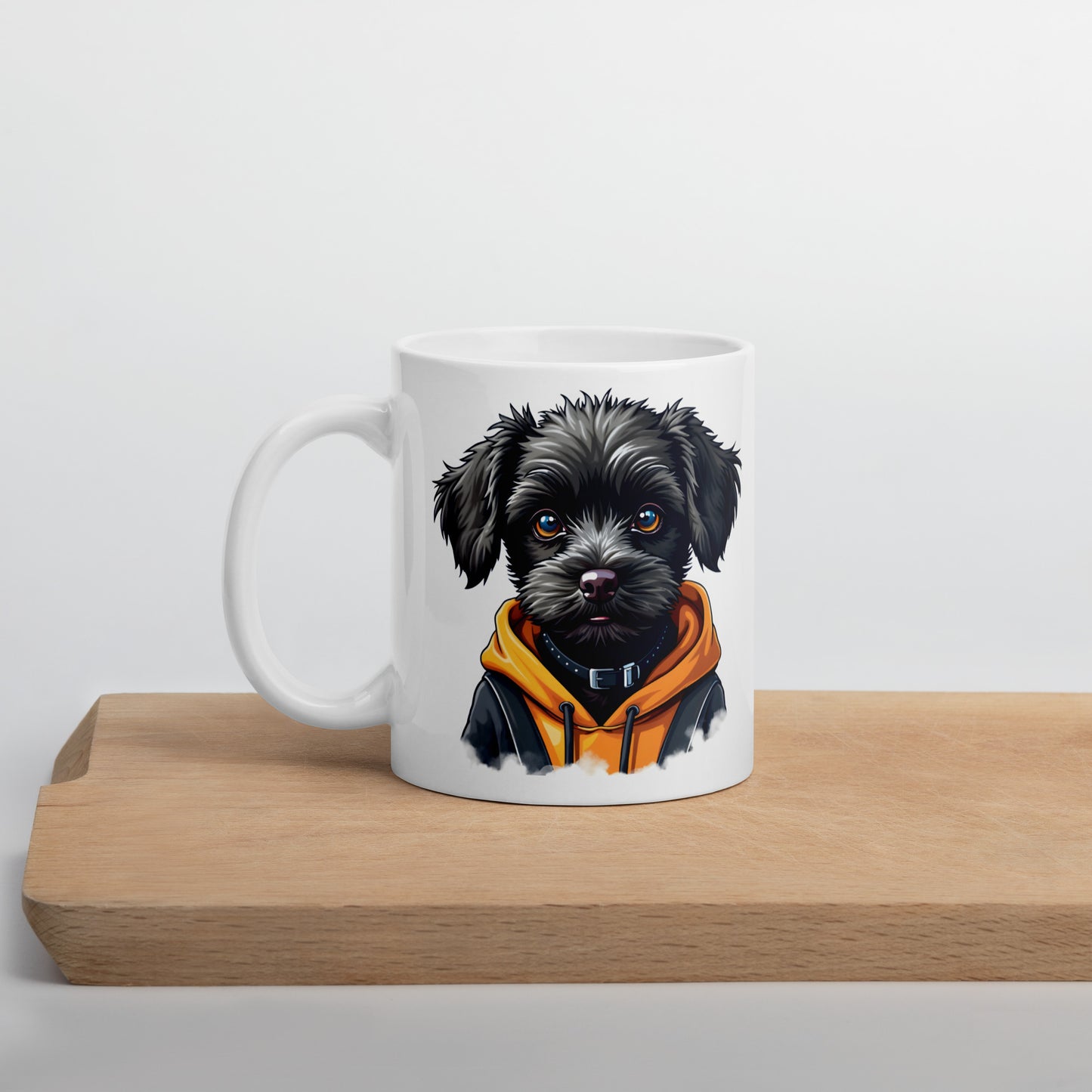 Cockapoo with White glossy mug
