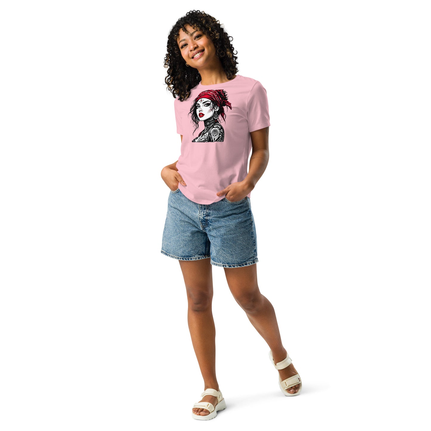 Women' tattoo lady Relaxed T-Shirt