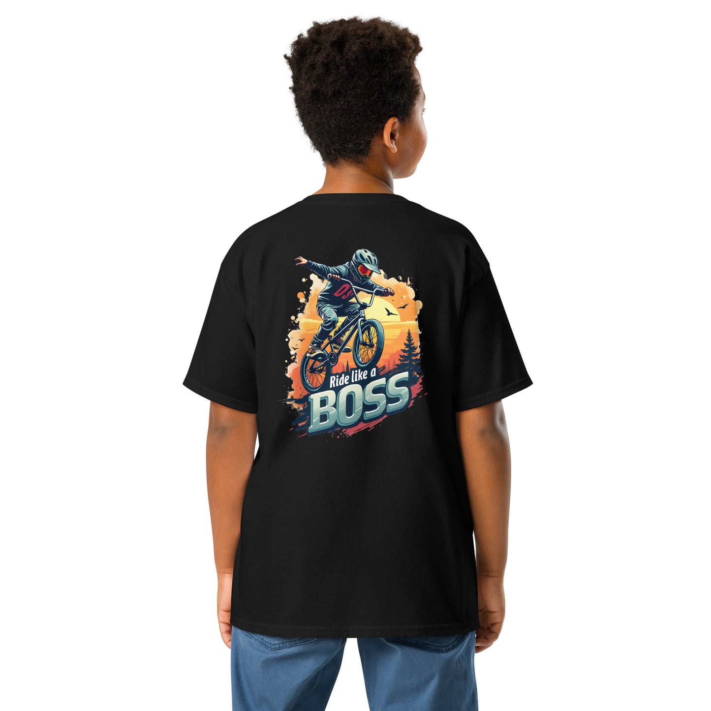 Youth Ride bmx like a boss heavy classic tee