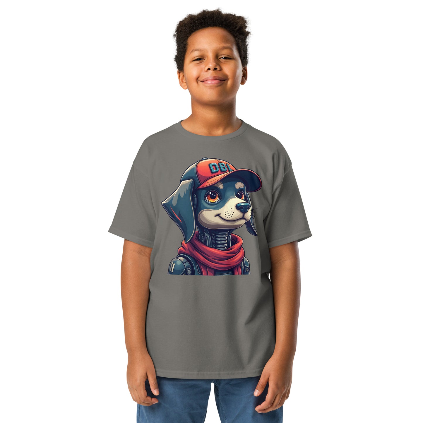 Youth Cartoon dog with DBL cap shaggy classic tee