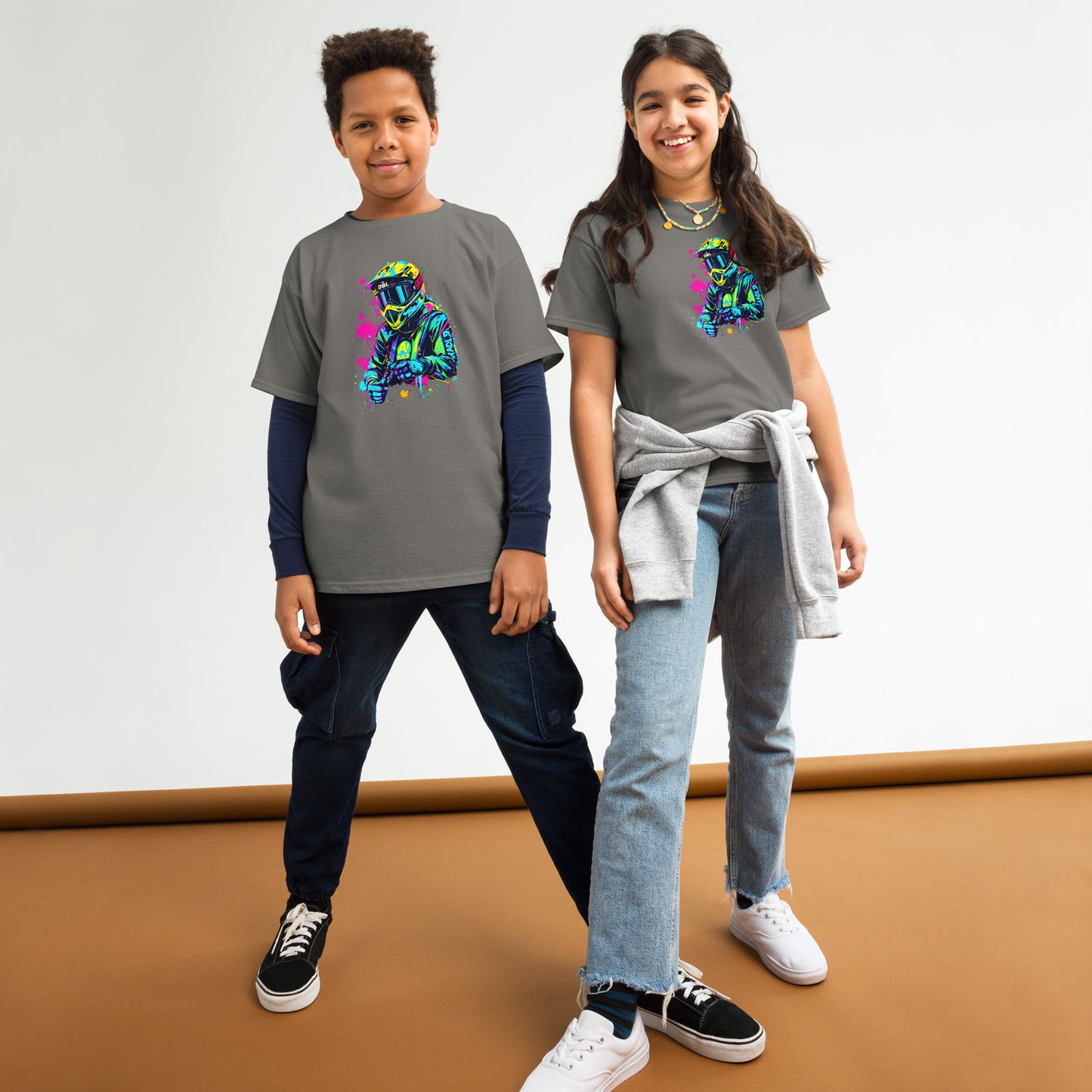 Youth Psychedelic bike art classic tee
