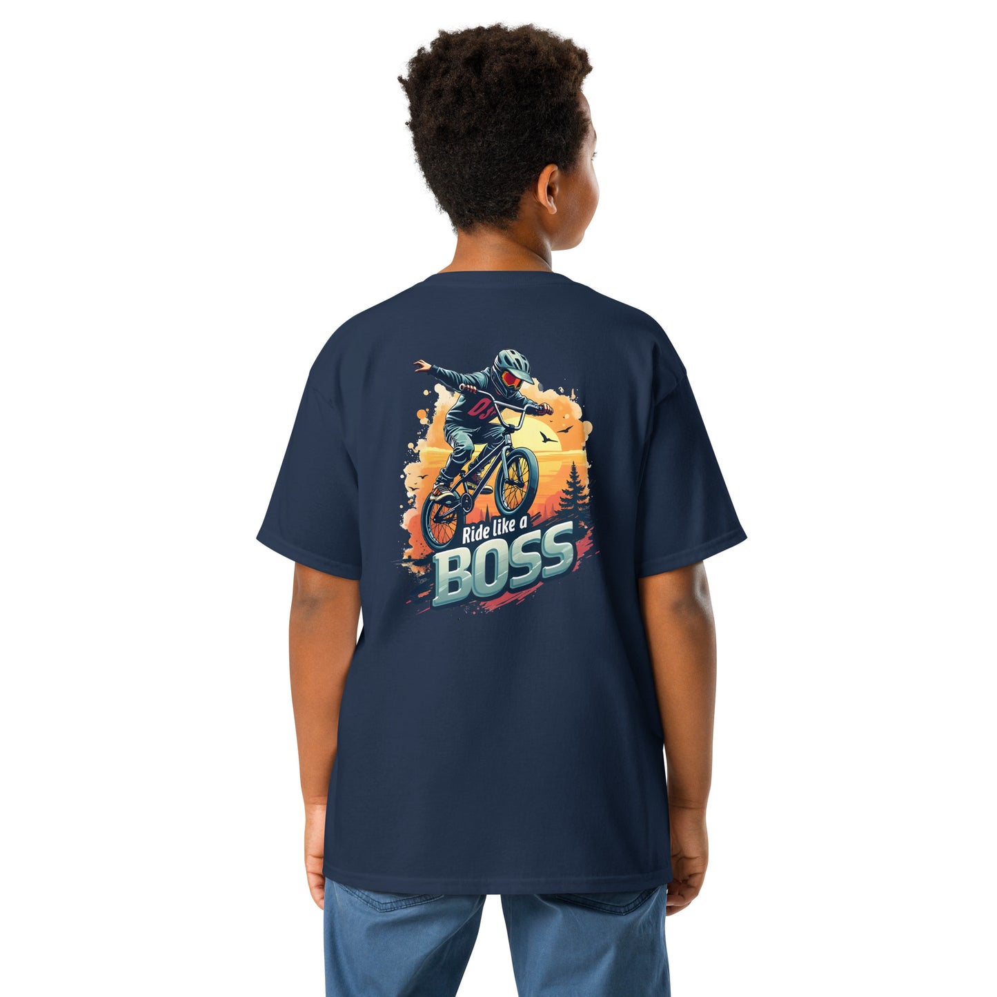 Youth Ride bmx like a boss heavy classic tee