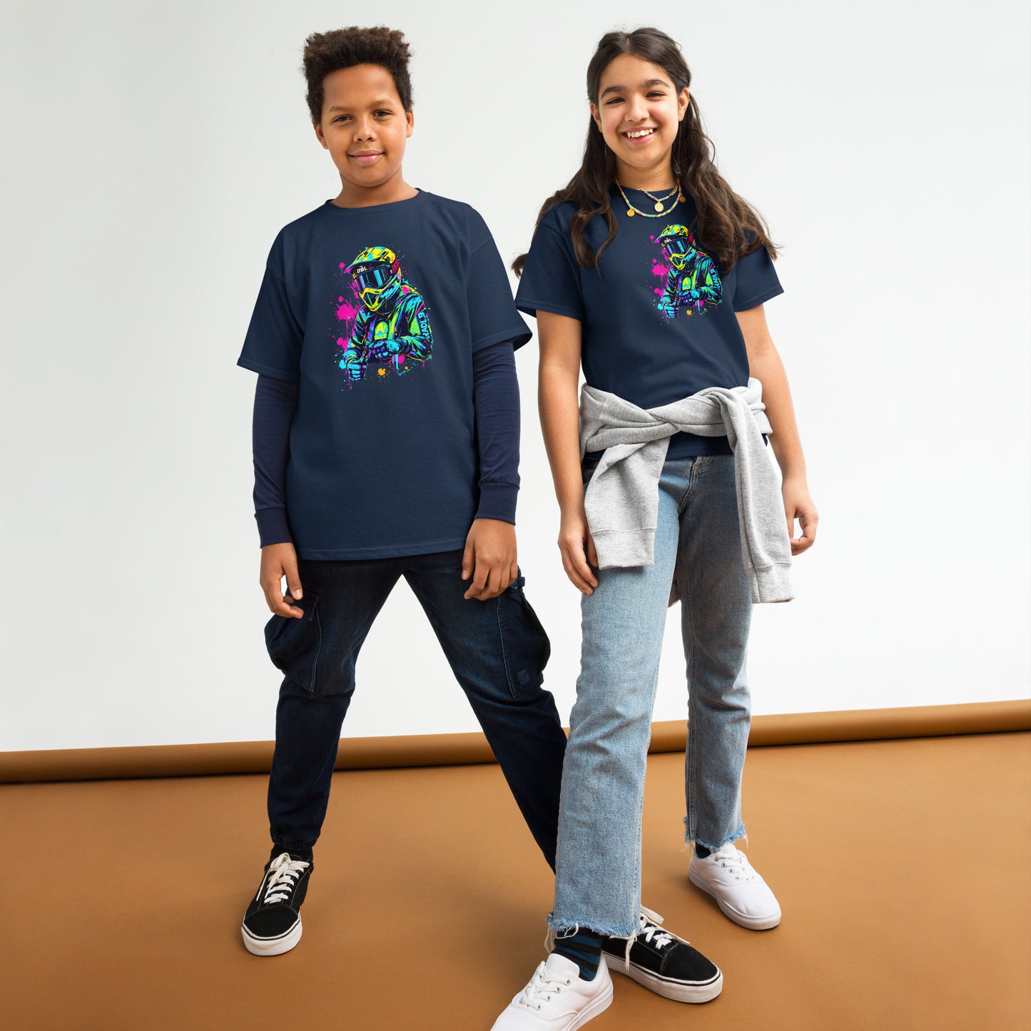 Youth Psychedelic bike art classic tee