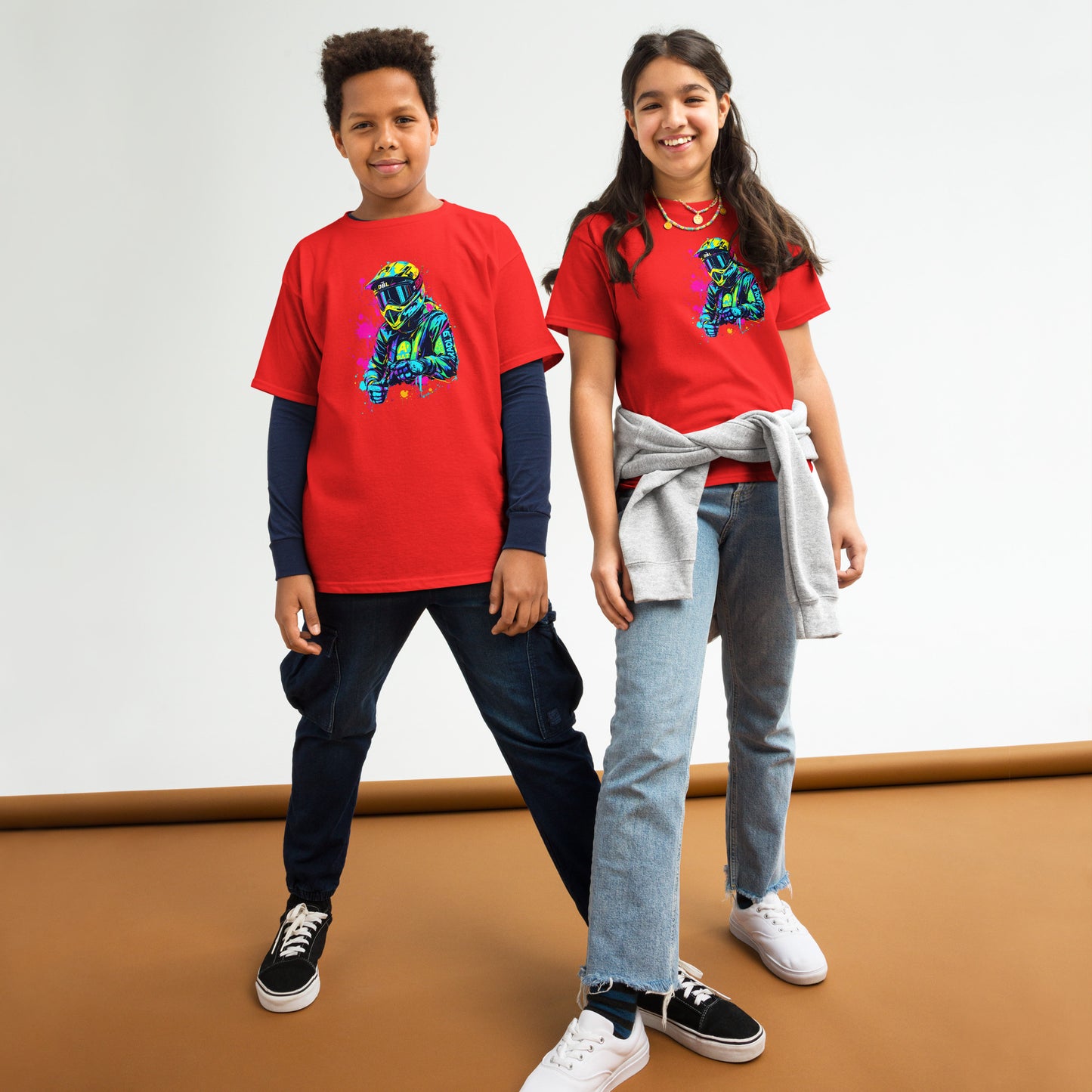 Youth Psychedelic bike art classic tee