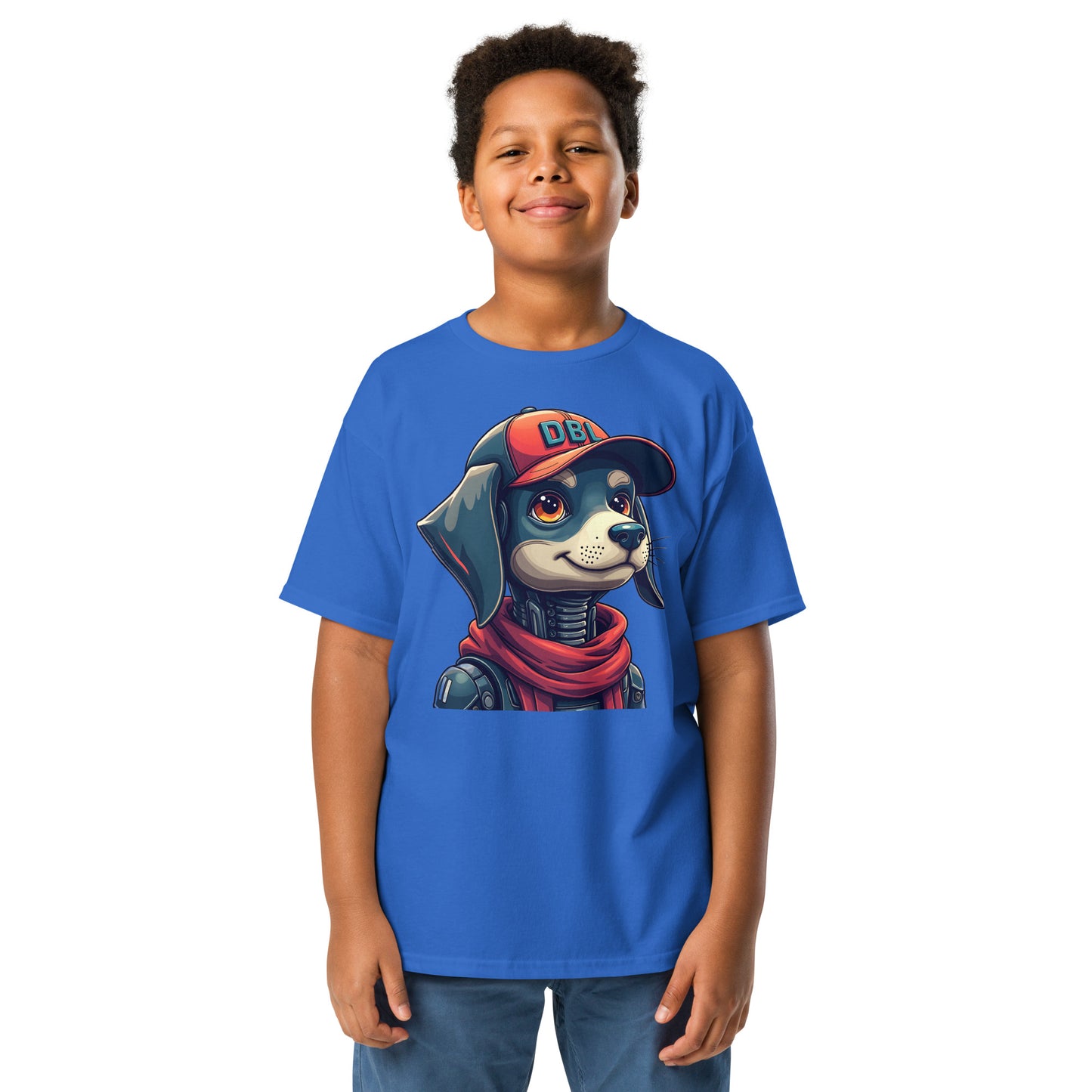 Youth Cartoon dog with DBL cap shaggy classic tee