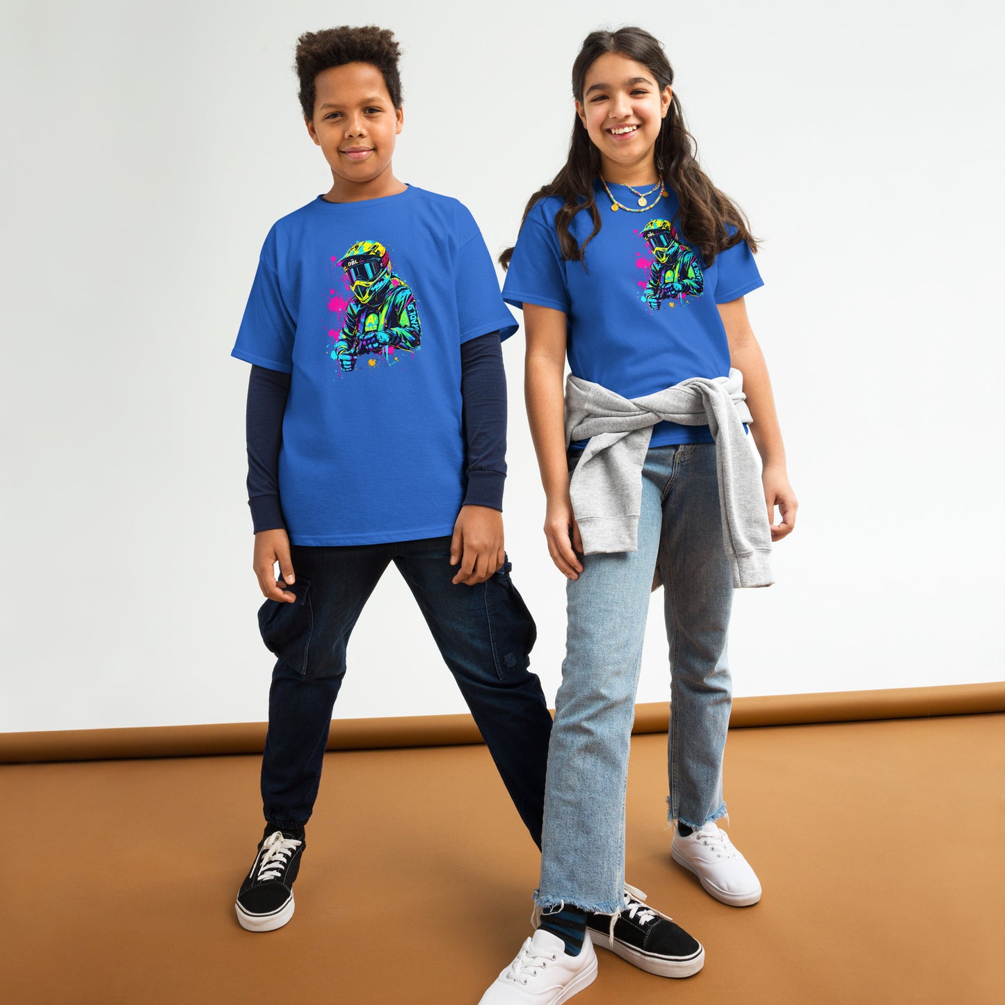 Youth Psychedelic bike art classic tee
