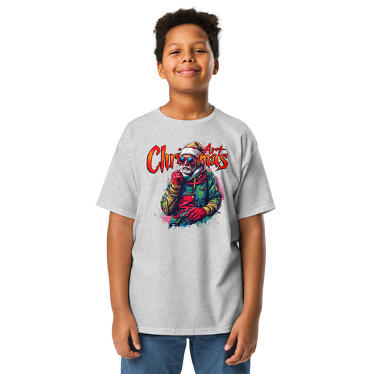 Youth Unisex Christmas art cool looking street artist classic tee