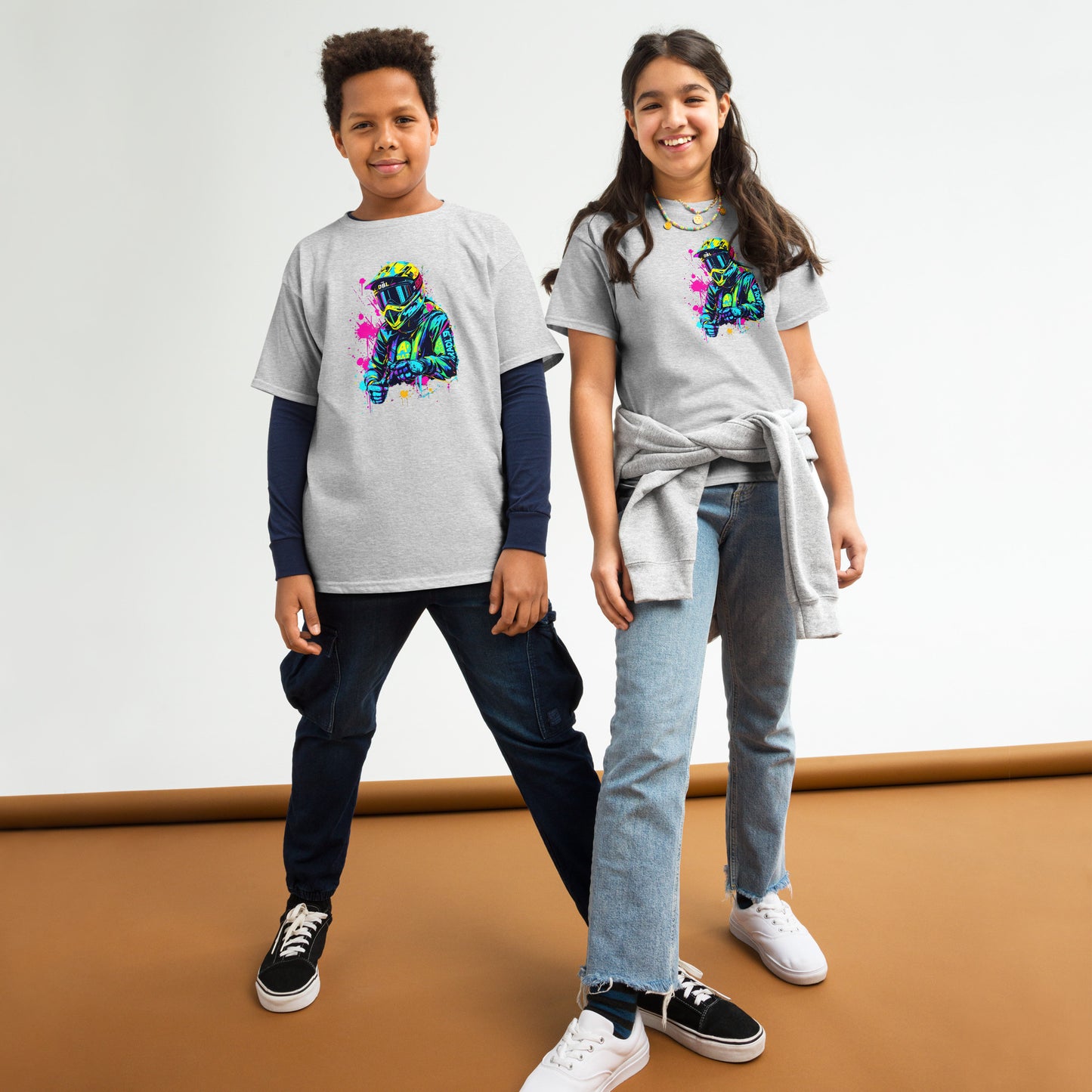 Youth Psychedelic bike art classic tee
